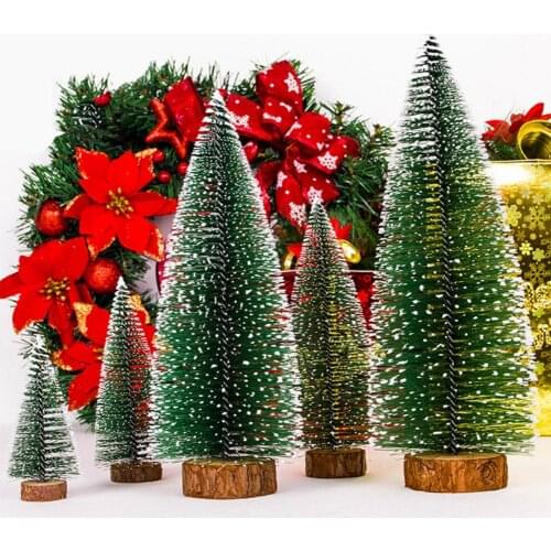 1pc Mini Christmas Tree Fake Pine Trees DIY Xmas Photo Prop for Christmas Party Table Decoration New Year Home Decor Dropship