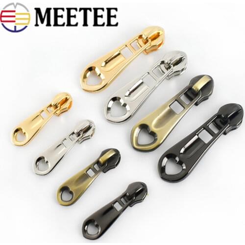 10/30pcs Heart Zippers Sliders for 3# 5# Nylon Zipper Clothing Wallet Pocket Zips Head Bag Repair Kits DIY Accessories