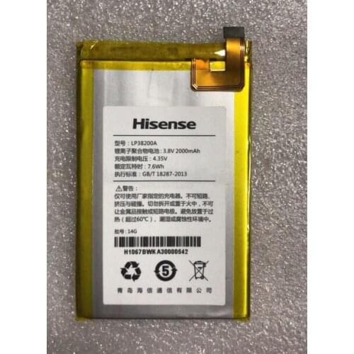 100% NEW High Quality for Hisense LPN38200A Phone Battery 3.8V 2000mAh for Hisense Phone Battery