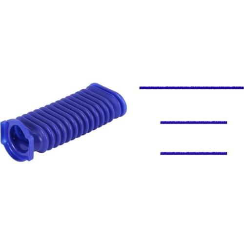 2 Set Vacuum Cleaner Parts: 1 Pcs Drum Suction Blue Hose Fittings & 1 Set Soft Plush Strips