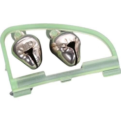 2Pcs Luminous Light Twin Bells Clip On Night Fishing Rod Bite Alarm Portable Fast Fishing Rod Fishing Tackle Accessories