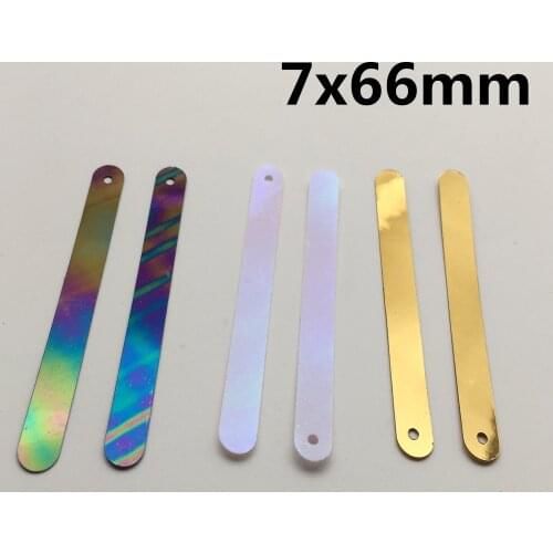 280/940pcs 7x66mm Large Rectangular Bar One Hole Flat Sequin Sewing,Wedding Craft,Women Kids DIY Garment Accessory