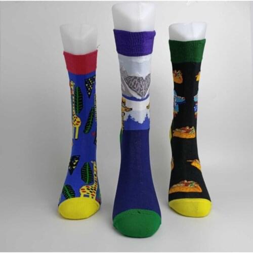 3 Pairs/Set Unisex Patterned Socks Men and Women Colorful Long Sock