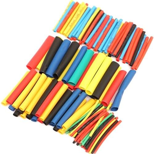 328pcs Polyolefin Heat Shrink Tube Shrinking Insulation Shrinkable Tube 2:1 Wire Cable Sleeve Kit