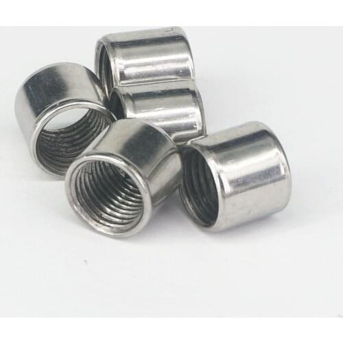 5pcs 1/4" BSPP Female Length 13mm 304 Stainless Steel Pipe Fitting ound Connector Water Gas Oil Air 1 Mpa