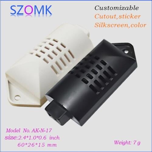 50 pieces a lot, plastic instrument box 60*26*15mm plastic temperature sensor enclosure electrical cabinet abs plastic enclosure