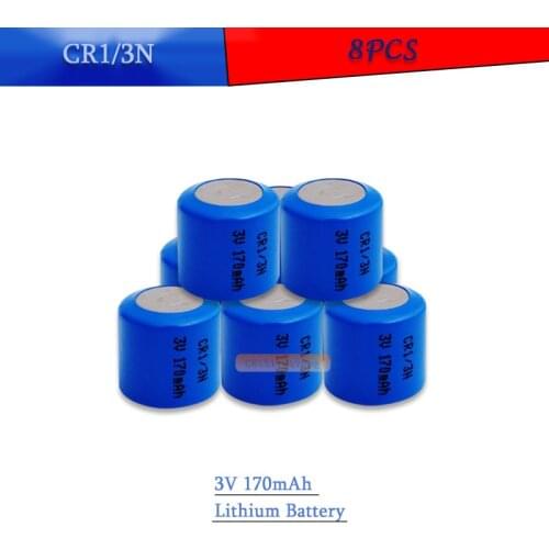 8PCS CR1/3N 3V 170mAh Lithium Battery DL1/3N CR1/3 1/3N CR13N CR13 13N for Micro Instrumentation Camera Li-ion Button Batteries