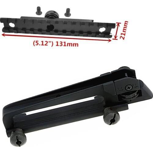 AR15 Metal Detachable Black Carry Handle Dual Apertures A2 Rear Sight and Picatinny Rail Combo Mount For M4 M16 hunting parts