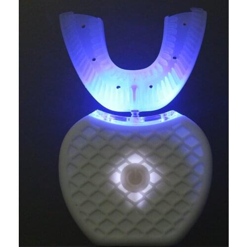 Automatic Sonic Electric Toothbrush U Type Tooth Brush USB Charging Tooth Teeth Whitening Blue Light 360 Degrees Intelligent