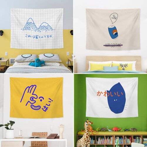 Bstract Painting Cloth Wall Decor Cute Home Decor Tapestry Drawing Baby Kids Room Decor Women Psychedelic Throw Blanket Tapestri