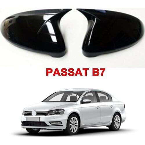 Bat Mirror Cover Piano Black For VW Passat B7 Abs 2011-2014 From Quality Product Full Harmony 1 Suit 2 Piece (Right and Left)