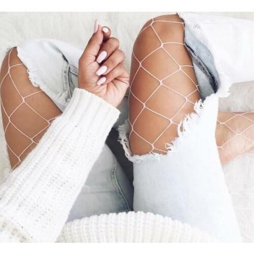 5 Colors Sexy Fishnet Stockings Women Nylon Mesh Pantyhose Casual Summer Long Stockings Female Party Club Colorful Tights