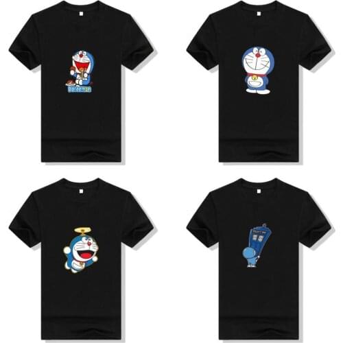 Anime Doraemon T Shirt Cosplay women printed cotton T-shirt Short Sleeve Summer Casual Tee Tops Woman T-shirts