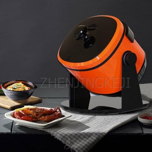 Cooking Machine 2400W 6L Small Automatic Fry Fried Cooker Cooking Robot Intelligent Roller Fried Rice Machine Kitchen Wok Home