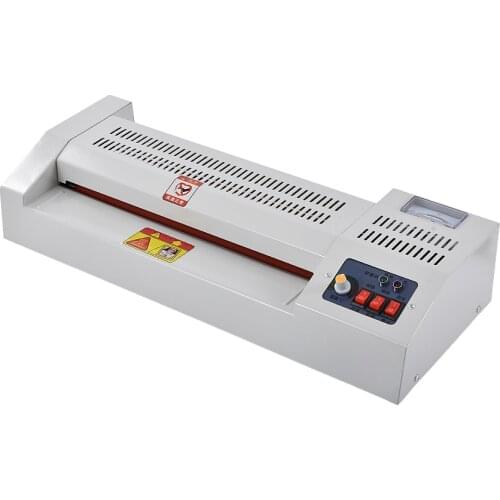 320A Level Adjustable Temperature Metal Laminator Hot and Cold A3 Photo A4 Laminating Machine for Office/Home 4 Rollers 320mm