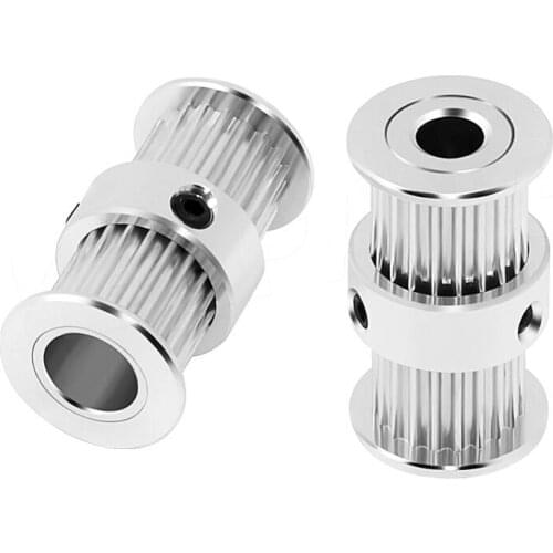 MEGA 2pcs 1pc GT2 Timing Pulley Double Round Headed 20 Teeth Bore 5mm 3D Printer Parts 20 Tooth Wheel Gear For Synchronous Belt