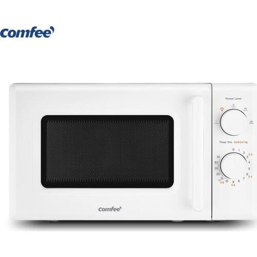 Comfee 20L White Simple Design Microwave Oven 700W Reheat Defrost Easy Use Stove Timer Compact Appliances For Kitchen Cooking