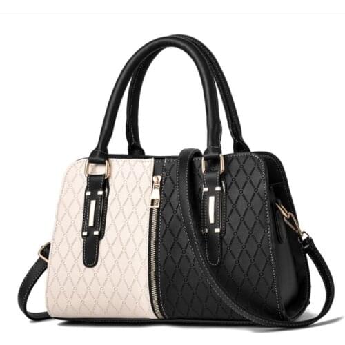 New Style Color Matching Women Bag Handbag Tote Over Shoulder Crossbody Leather Big Brand Casual Designer Female Bolsas