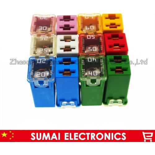 20A to 60A Original rectangle medium type Auto fuse,Japan and USA car fuses for Honda Toyota Audi BMW VW etc