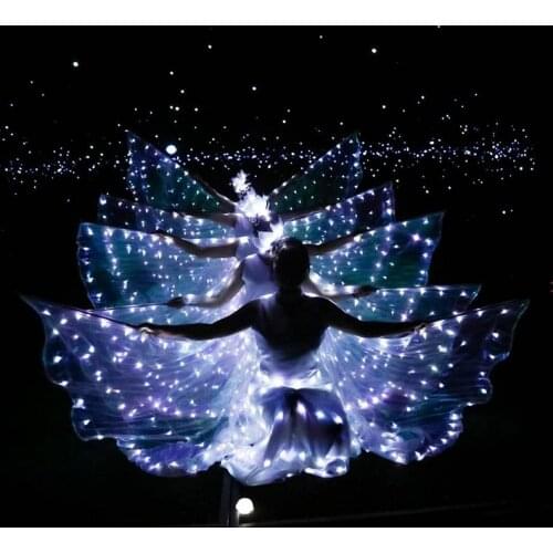 LED light wings ballet performance clothing fluorescent butterfly dance cloak dance costume belly dance cloak props