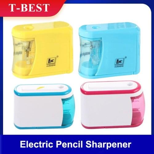 Portable Durable Electric Pencil Sharpener Fast Sharpern Battery Operated Safety Use for Home Office School Classroom Students