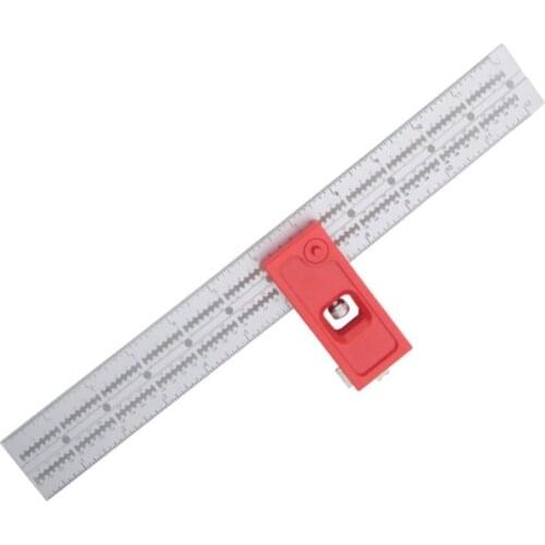 Woodworkers Edge Rule Auto-Line Drill Guide High-Precision Angle Gauge Metal Carpentry Tool Measuring
