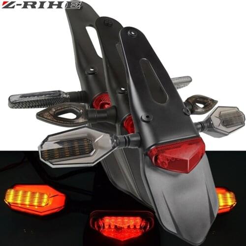 Motorcycle Tail Lights Bike Rear Fender Taillight LED Brake Stop Light For CRF CR EXC YAMAHA WRF 250 400 426 450 Tail Lights