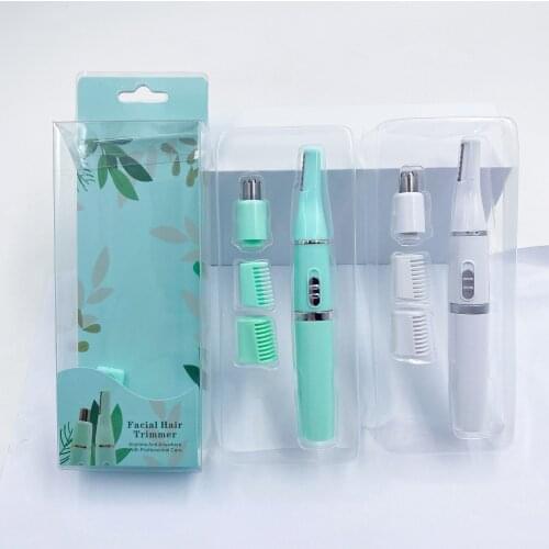 1set 2 in 1 Nose Hair Trimmer for Men Professional Painless Eyebrow Trimmer Electric Facial Hair Removal Razor for Men Women