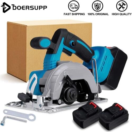 1500W 125mm Cordless Electric Circular Saw 45° Adjustable Wood Cutter Sawing Power Machine 2/1 Battery for 18V Makita Battery