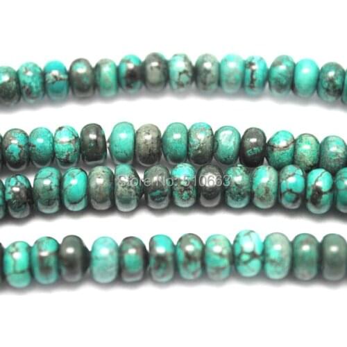 190 Pieces/Lot,Nature Turquoisee Beads, Top Fashion Necklace Using itemsSize: 4x6mm