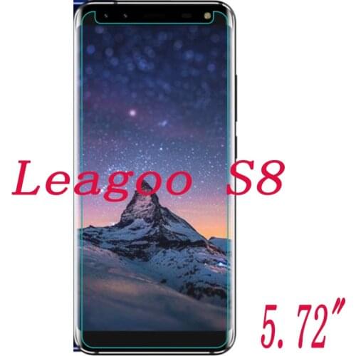 2PCS NEW Screen Protector mobile phone For Leagoo S8 5.72" 9H Tempered Glass Film Protective Screen Cover