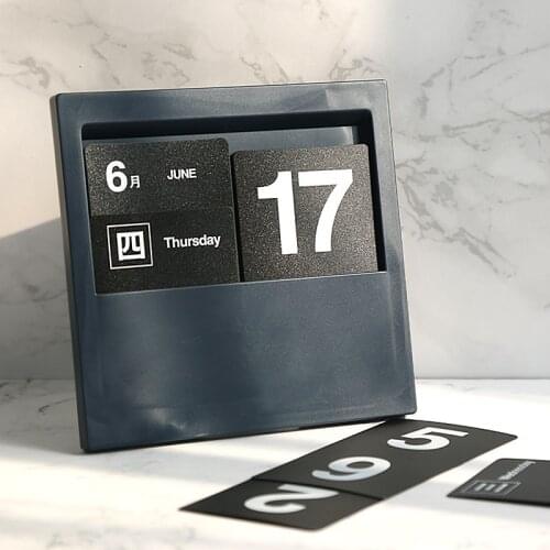 2021Nordic Creative Insert Type Desktop Perpetual Calendar 100 Years Perpetual Calendar Desk Decoration