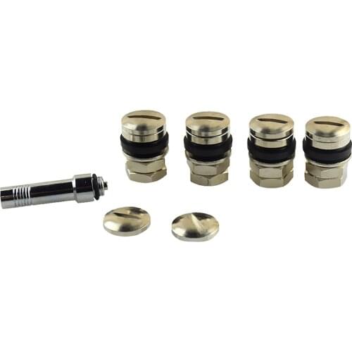 4 Piece Stealth Hidden Valve Stems with Caps for Tire Wheel Rim Car Truck SUV