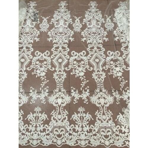 5 yards High Quality French tulle lace fabric embroidered French Net Lace fabric SYJ-7134 for wedding