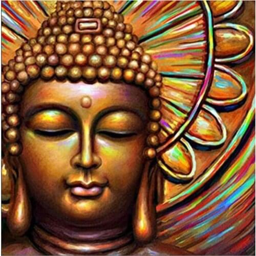 5D DIY Full Square/Round Diamond embroidery"Buddha statue"Cross Stitch Rhinestone Diamond Painting Mosaic Wall Sticker Gift SX12