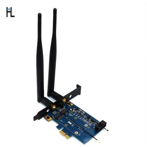 Mini PCI-E PCI Express to PCI-E 1x Adapter With SIM card Slot for WiFi and 3G/4G/LTE card