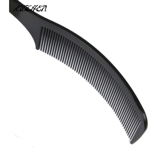 Black Curved Shaver Hair Clipper Cutting Comb Barber Flat Top Comb Anti-static Salon Cutting Comb Hairdressing Brush