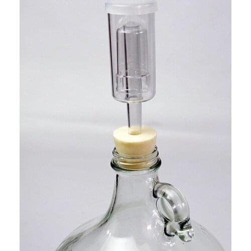 1 Pcs Homebrew Beer Cylinder Fermentor Air Lock One Exhaust Check Way Valve Wine Fermentation Sealed Making Water Beer For M8F7