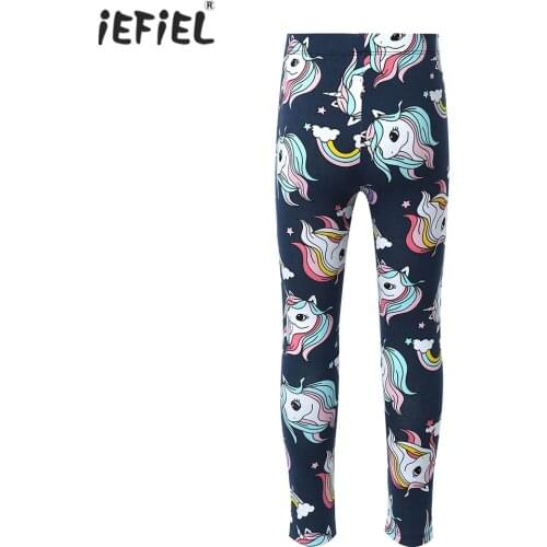 Kids Pants Legging Girls Trousers Leggings for Girls Tights Pant Cartoon Elasticity Breathable Soft Horse Print Baby Girls Pants