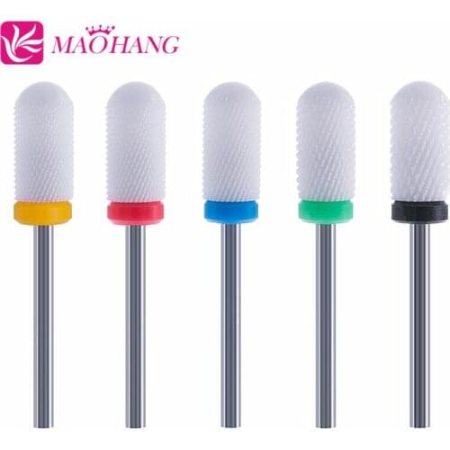 MAOHANG Pro smooth top bit ceramic cutter bits nail art drill bit electric machine accessory to faster and safter remove gel