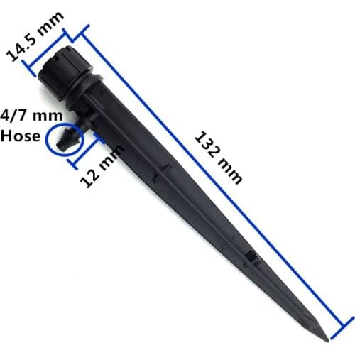 Hot 10Pcs Micro Bubbler Drip Irrigation Adjustable Emitters Stake Water Dripper Farmland watering Use 4/7 mm Hose