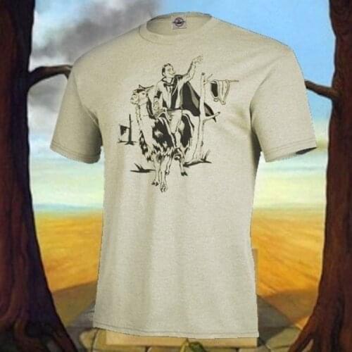 Fashion Men T Shirt Free Shipping Brand New SALVADOR DALI LLAMA Surrealism Parody SHIRT Surrealist Art Geek Tee Summer Tee Shirt
