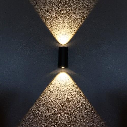 Wall Light 85-265V AC Aluminum 4000LM Outdoor Wall Lamps COB Black Garden LED Wall Lamp For Home Bedroom Decoration