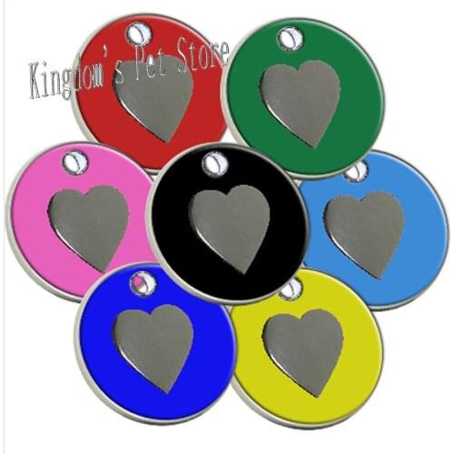 New Arrival DHL Free Shipping 30*30MM 600pcs/lot Heart Shape Pet tags Zinc Alloy Dog Name tags Pet ID Tags Puupy dog cat id tags