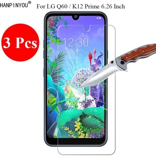 3 Pcs/Lot New 9H 2.5D Tempered Glass Screen Protector For LG Q60 / K12 Prime 6.26" Protective Film + Clean Tools