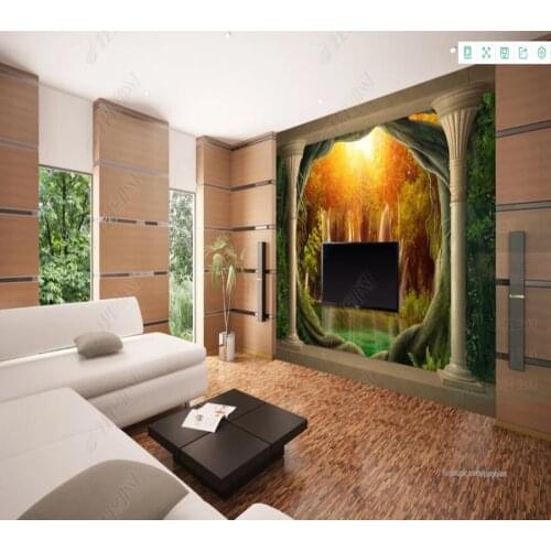 Papel de parede Mysterious and beautiful Roman column water 3d wallpaper mural,iving room tv wall bedroom wall papers home decor