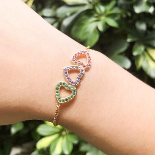 Funmode Wholesale Classic Heart Shape Austrian Crystal Bracelet for Wedding Women Jewelry Decoration Wholesale FB09
