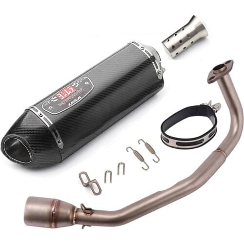 PCX Full Exhaust System Escape Moto Modify Front Link Pipe Yoshimura Carbon Fiber Muffler For Honda PCX125 PCX150 2018 2019 2020