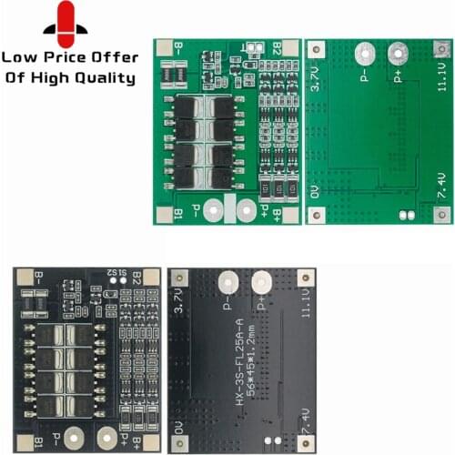 3S 25A Li-ion 18650 BMS PCM Battery Protection Board BMS PCM With Balance For li-ion Lipo Battery Cell Pack Module