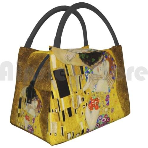 Portable Insulation Bag The Kiss , Gustav Klimt Vintage Vintage The Kiss Gustav Klimt Oil Painting Art